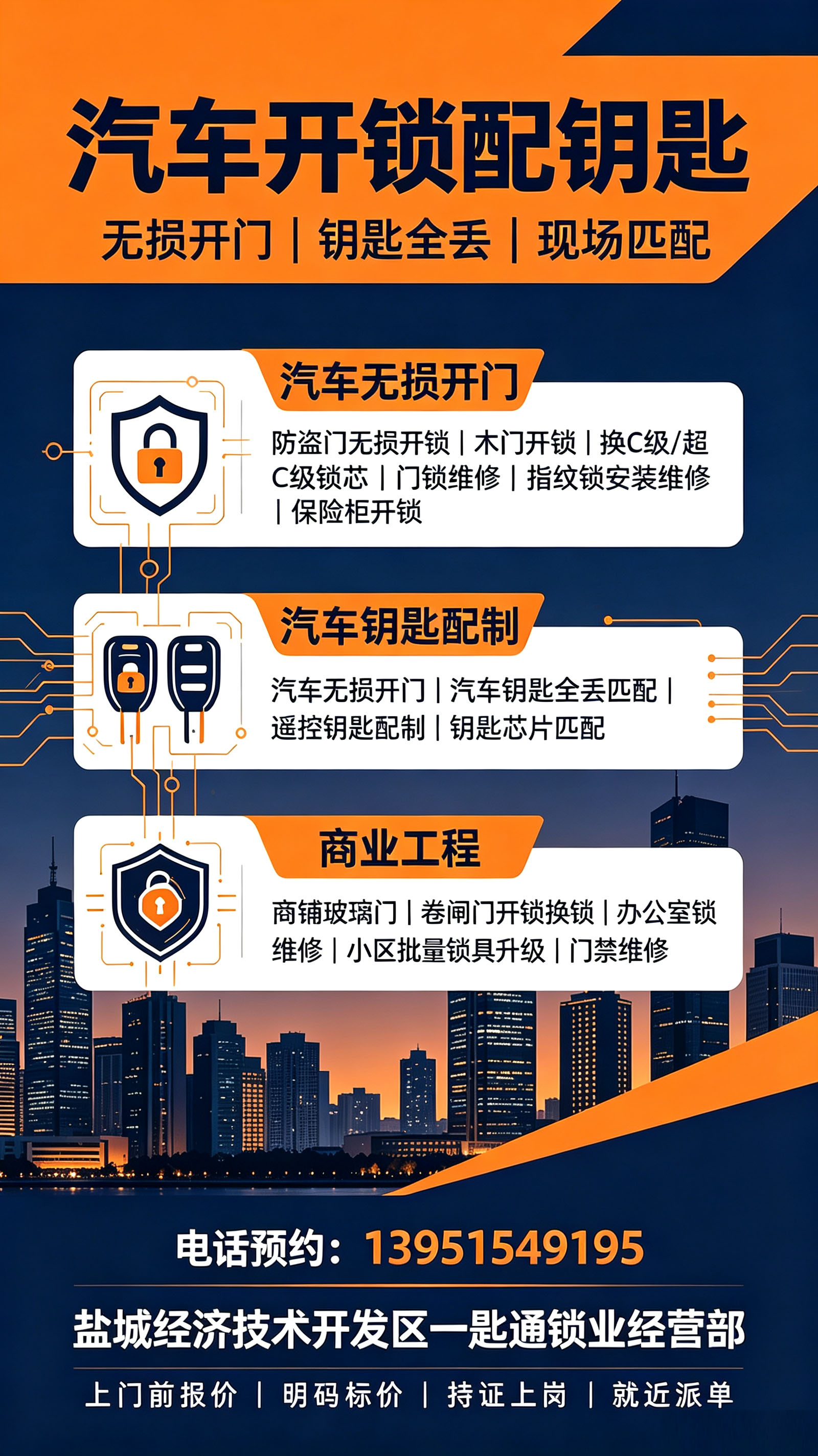盐城开锁师傅上门无损开锁服务